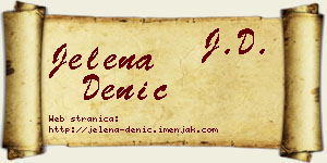 Jelena Denić vizit kartica